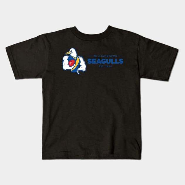 Williamstown Seagulls football club | AFL Footy Kids T-Shirt by euror-design